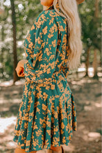 Load image into Gallery viewer, Printed Three-Quarter Sleeve Mini Dress