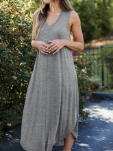 Load image into Gallery viewer, Full Size V-Neck Midi Tank Dress