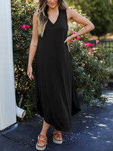 Load image into Gallery viewer, Full Size V-Neck Midi Tank Dress