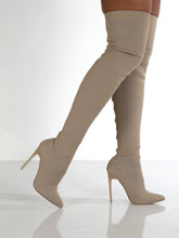 Load image into Gallery viewer, Point Toe Over Knee Stiletto Boots