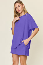 Load image into Gallery viewer, Double Take Full Size Round Neck Short Sleeve T-Shirt and Shorts Set