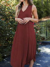 Load image into Gallery viewer, Full Size V-Neck Midi Tank Dress