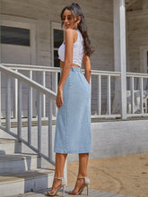 Load image into Gallery viewer, Button Down Denim Skirt