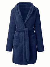 Load image into Gallery viewer, Tie Waist Hooded Robe
