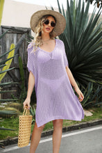 Load image into Gallery viewer, Openwork Side Slit Cover-Up Dress