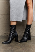 Load image into Gallery viewer, Weeboo Stacy Block Heel Sock Boots