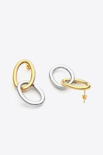 Load image into Gallery viewer, Two-Tone Double Hoop Earrings