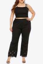 Load image into Gallery viewer, Plus Size Openwork Elastic Waist Pants