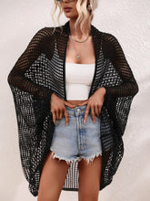 Load image into Gallery viewer, Openwork Open Front Longline Cover Up