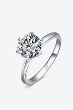 Load image into Gallery viewer, 925 Sterling Silver Moissanite 6-Prong Ring