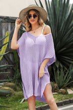 Load image into Gallery viewer, Openwork Side Slit Cover-Up Dress