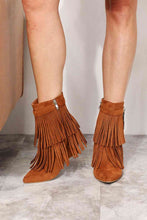 Load image into Gallery viewer, Legend Women's Tassel Wedge Heel Ankle Booties