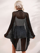 Load image into Gallery viewer, Openwork Open Front Longline Cover Up
