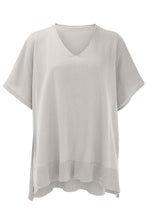 Load image into Gallery viewer, Slit V-Neck Half Sleeve Knit Top
