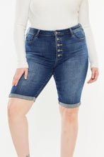 Load image into Gallery viewer, Kancan Full Size Cat's Whiskers Button Fly Denim Shorts
