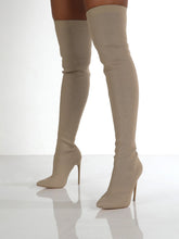 Load image into Gallery viewer, Point Toe Over Knee Stiletto Boots
