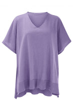 Load image into Gallery viewer, Slit V-Neck Half Sleeve Knit Top
