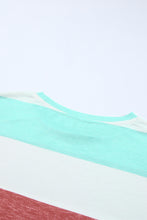 Load image into Gallery viewer, Green Plus Size Colorblock Pullover Top
