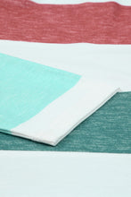 Load image into Gallery viewer, Green Plus Size Colorblock Pullover Top
