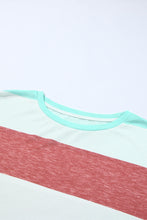 Load image into Gallery viewer, Green Plus Size Colorblock Pullover Top
