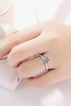Load image into Gallery viewer, 925 Sterling Silver Moissanite 6-Prong Ring
