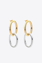 Load image into Gallery viewer, Two-Tone Double Hoop Earrings
