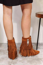 Load image into Gallery viewer, Legend Women's Tassel Wedge Heel Ankle Booties
