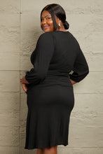 Load image into Gallery viewer, Culture Code Full Size Surplice Flare Ruching Dress
